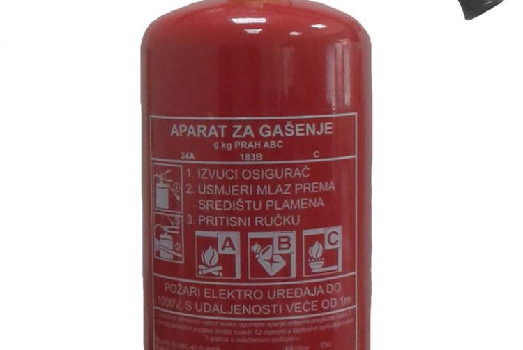 S-6A fire extinguisher under constant pressure with powder