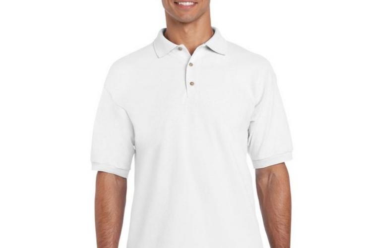 WEISSES POLO-T-SHIRT